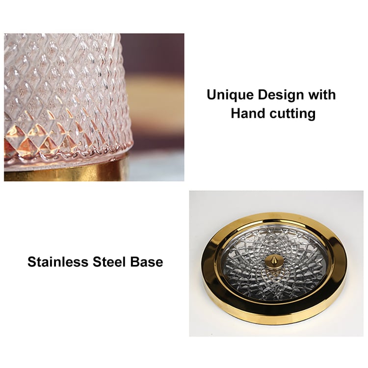 HABOWN® Carafe En Verre Cristal Rotative 360° Sans Plomb Avec Boîte Cadeau - Décanteur à Vin Élégant Pour Hommes Et Femmes, YBS001-1