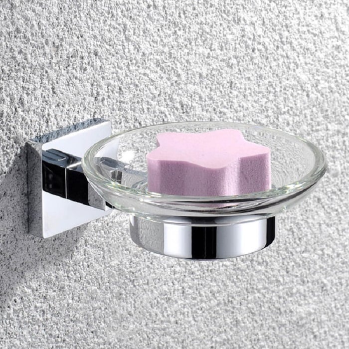 Shower Soap Dish Holder Brass Chrome Finish for Bathroom Kitchen ...