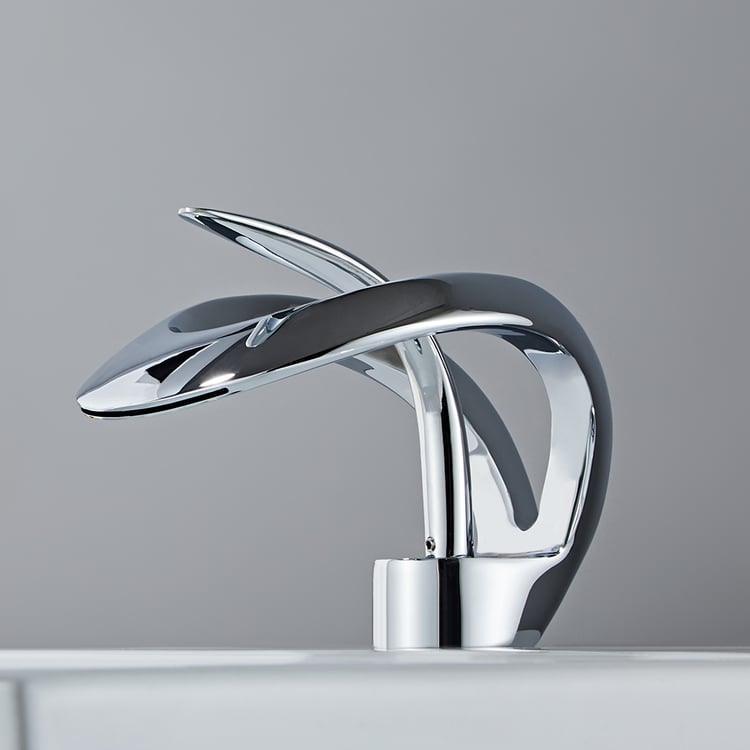 Rubinetto Lavabo Bagno Con Spruzzatore Estraibile Besfelos - Cromato, Mono Maniglia, 3 Getti, Per 1 O 3 Fori