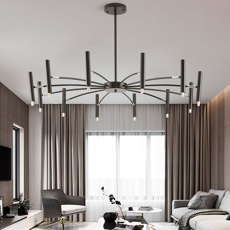 ●BLACK MENAGERIE Parrot Uncle 27 in. LED Indoor Rustic Wood Black Downrod