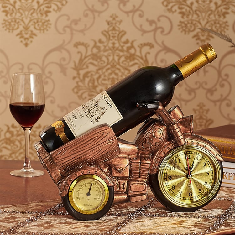 インテリア　雑貨 ワインホルダー ドクロ バイク 型 アメリカ USA Motorcycle & Clock Wine Rack Decorative Countertop Wine Bottle