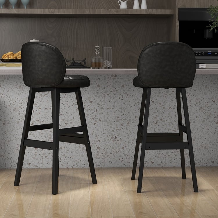 美品　LEATHER HIGH STOOL Milton Bonded Leather Counter Stool