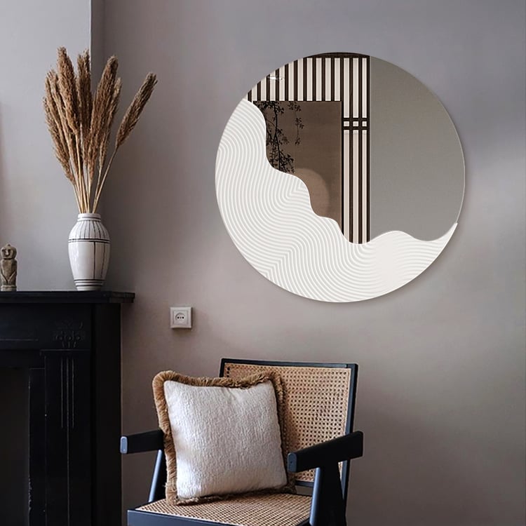 Wandspiegel Zwart 60 x 60 CM Madrid frame - Nieuwe Sfeer
