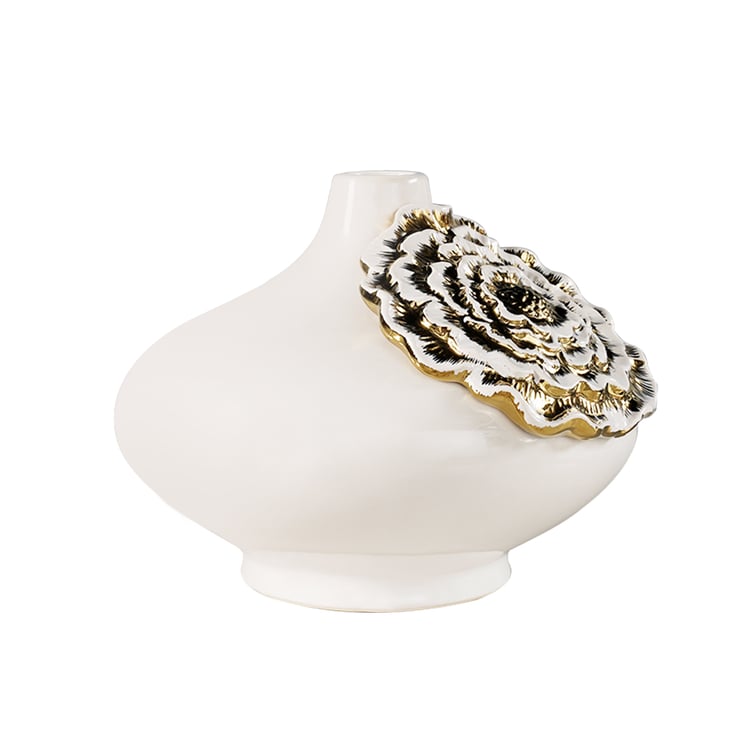 Vase Décoratif En Céramique Forme Fruit - Hauteur 19,6cm - Pour Fleurs Ou Décoration - Style Bohème Ferme - Pour Salon, Cuisine, Bureau