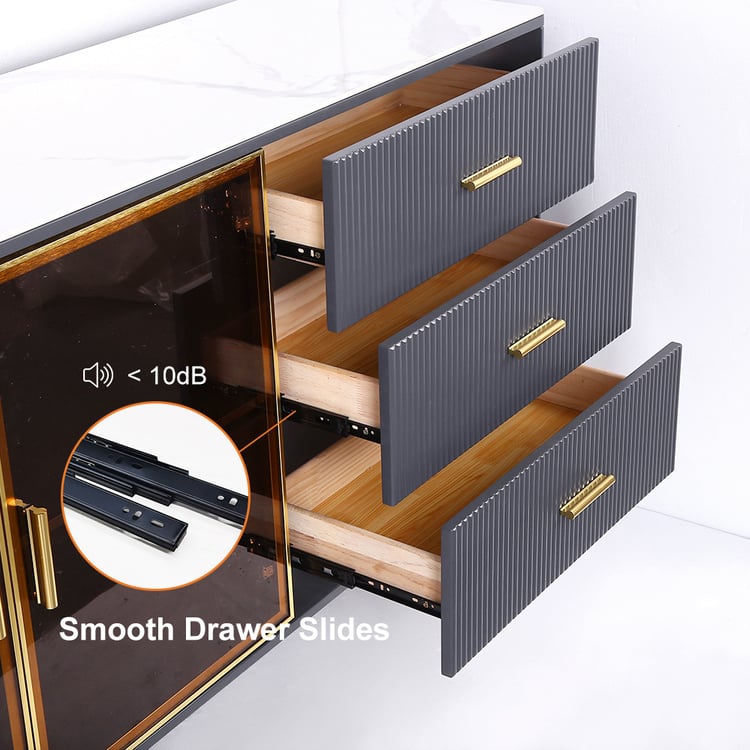 Cofab 1200mm Sideboard Sintered Stone Top Luxury Buffet Tempered