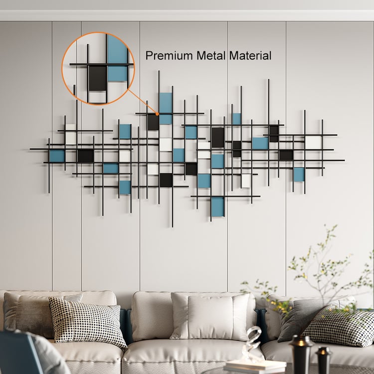 Decorazione da Parete,Decorazione da parete in metallo di lusso leggero stile rustico moderno, Decorazione moderna di arte della parete in metallo, 40,2 X 25,2 Fiore creativo Foglia appesa