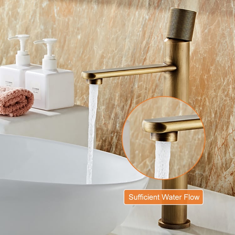 Homili Waschbeckenarmatur – Wasserfall Einhandmischer, Gebürstetes Nickel – Für Einloch-Montage, Mit Keramikventil