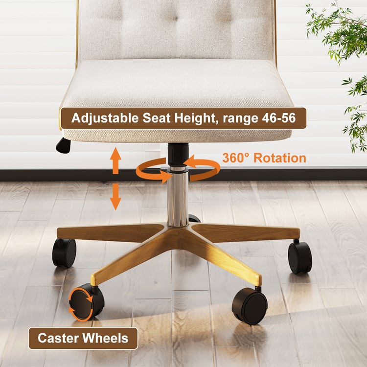 Armless task chair with wheels online