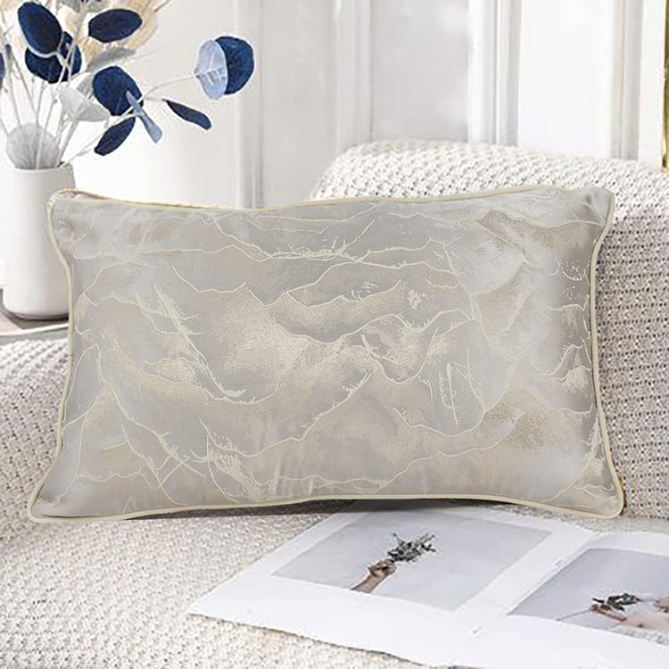 Marble Texture Lumbar Pillow Cover Throw Pillowcase Gold and