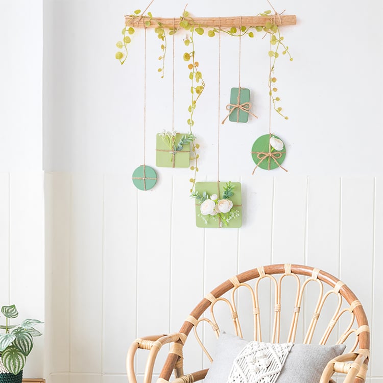 Boho Home Decor Hanging Plants Fake Plants in GreenHomary