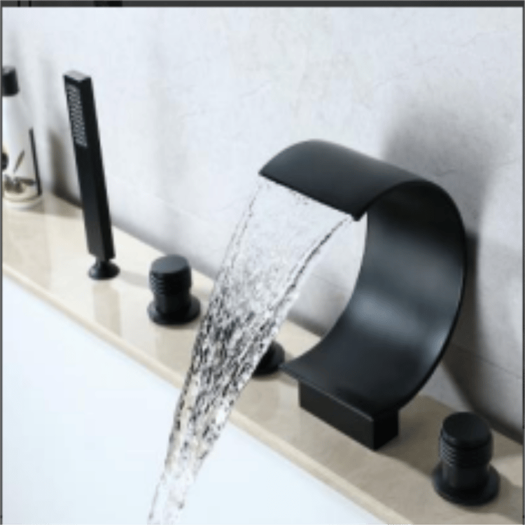 Waterfall Bathroom Sink Faucet in Brass｜Homary UK