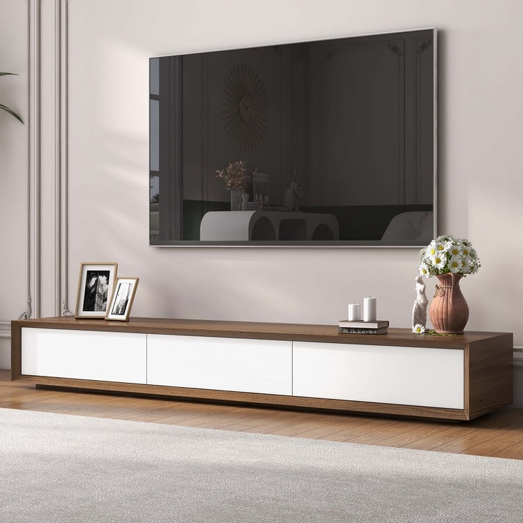 Morami Modern 1800mm White TV Stand Rectangle Media Stand TV