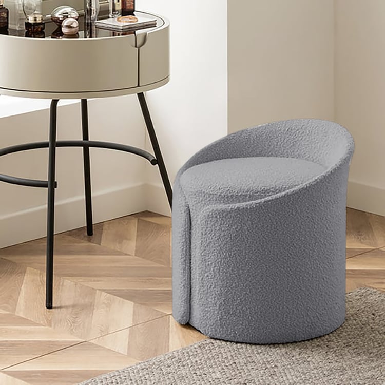 grey dressing table stool Vanity Stool - Antique Grey Upholstered Seat - Vintage Dressing Table Stool