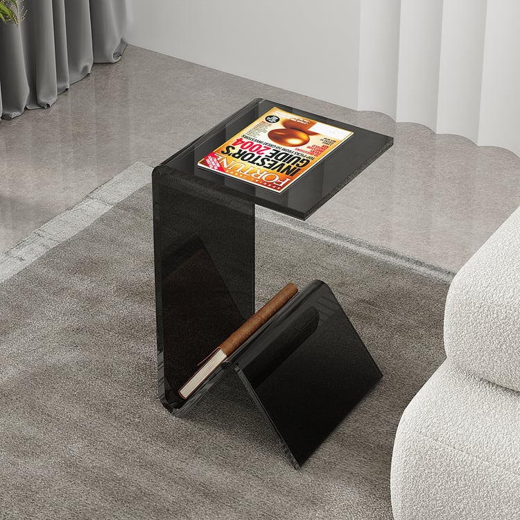 VEVOR C-tafel, opvouwbare C-vormige bijzettafel met metalen frame en
