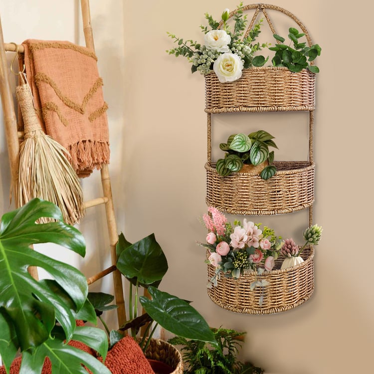 Premier Housewares Hängekorb 3-stöckig - Chrom Obstkorb Küchenorganizer