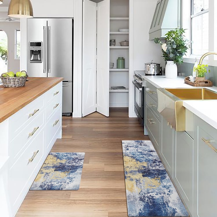 Lot De 2 Tapis De Cuisine à Motif Antidérapant Et Lavable