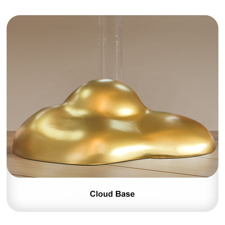 Modern Astronaut Side Table with Storage, Resin Gold Figurine End