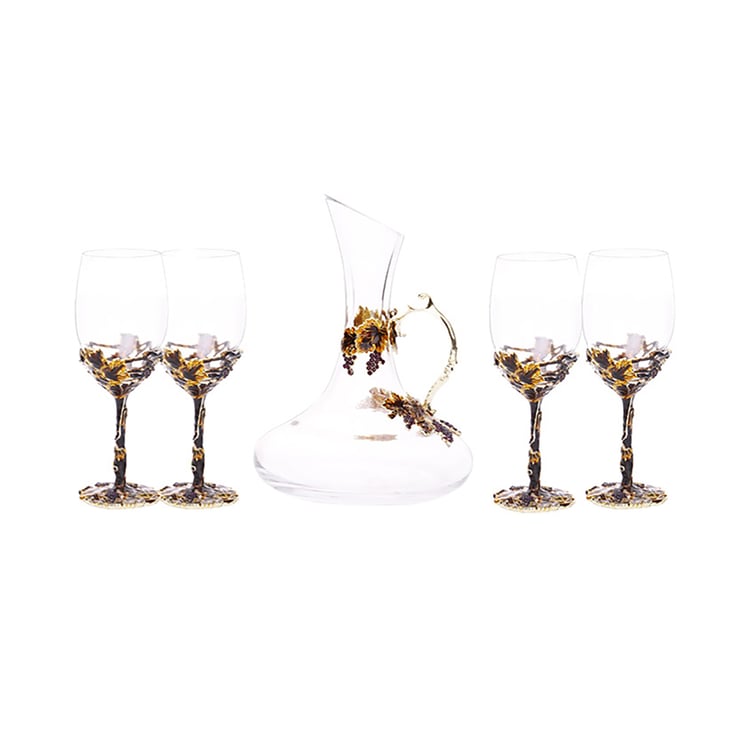 Lot de 5 verres à vin Luminarc Arcoroc année 1970
