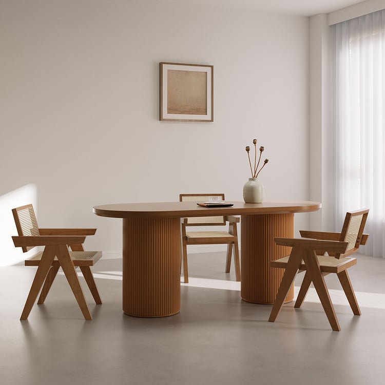Solid Wood Dining Table Oval Dining Table Farmhouse Dining