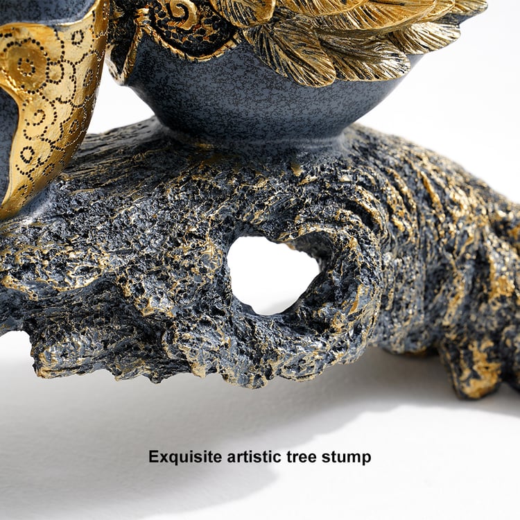 Elegant Swan Pair Sculpture - Large Resin Figurine For Living Room...