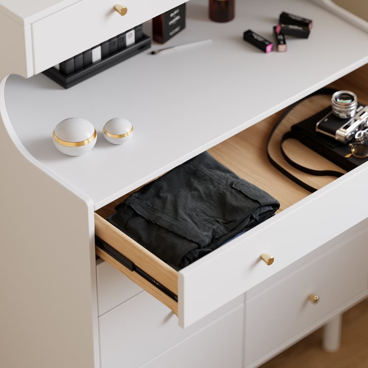 Modern White Bedroom Dresser with 8 Drawers Buffet Chest