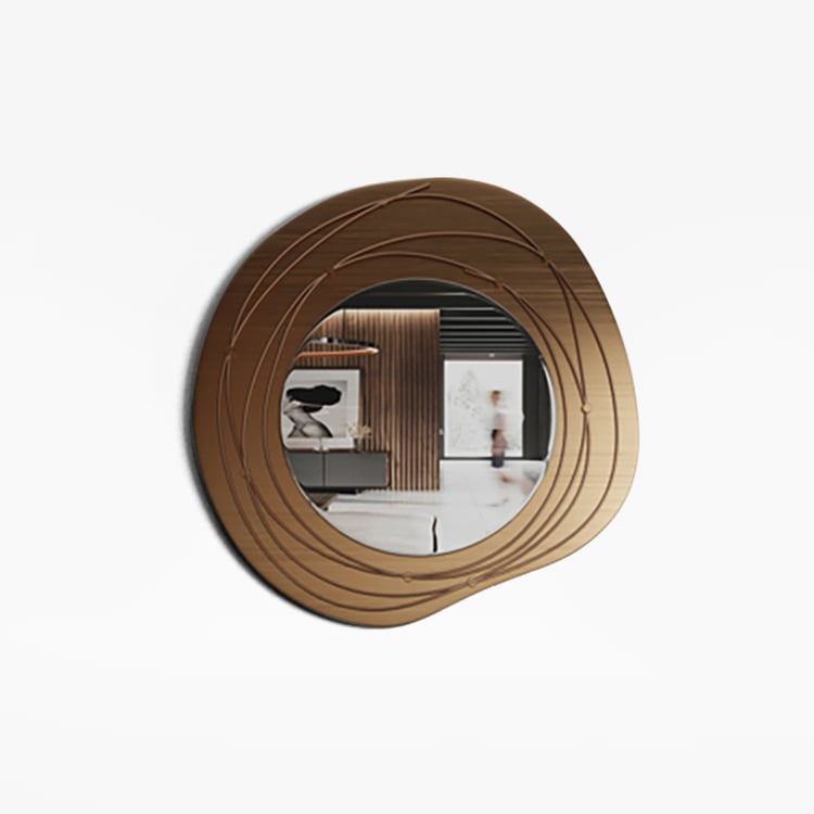 【2025春夏新色】 Luxury 800mm Creative Home Mirror Wall Metal Gold Sunburst コスプレ衣装