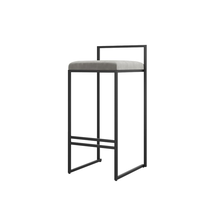 1830mm Japandi Kitchen lsland Grey & 4 Counter Stools Set