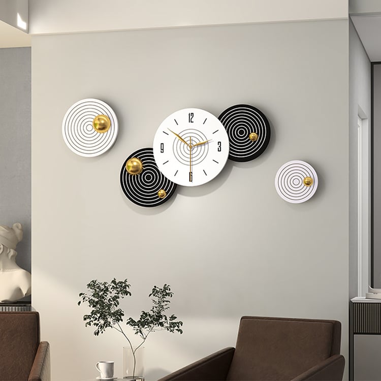 VALICLUD Stille Wanduhr Gelb - Geräuschlose Batterieuhr Für Wohnzimmer Und Schlafzimmer