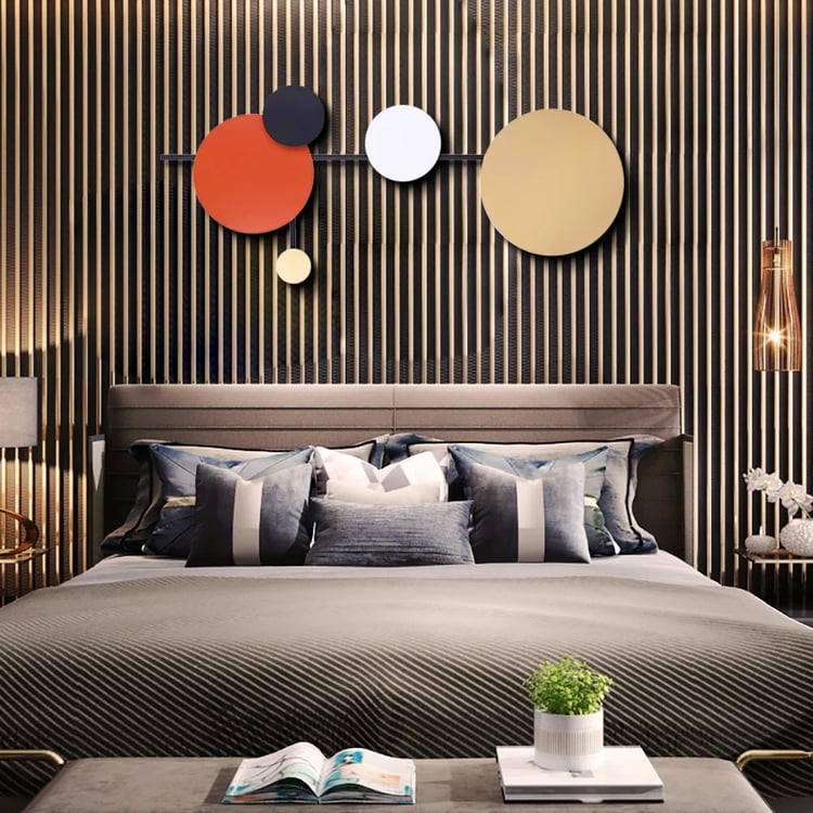 Modern Geometric Round Wall Decor Wall Hanging Metal Art