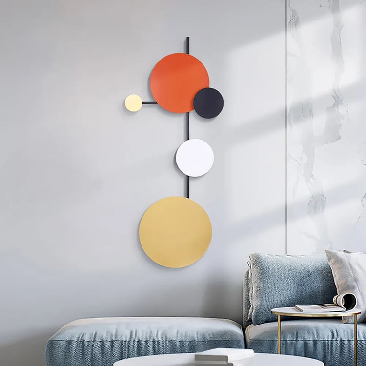 momorin絵画４点 Modern Geometric Round Wall Decor Wall Hanging Metal Art