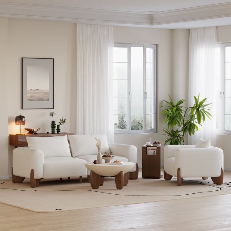 Ensemble canapé et fauteuils d'appoint Curva