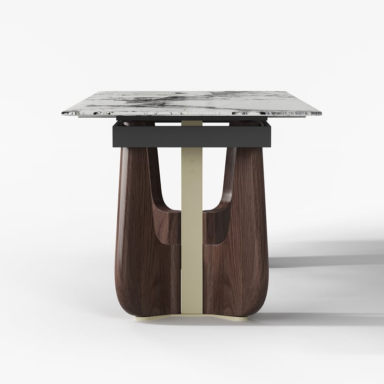 Rectangle Dining Table Extendable Sintered Stone Top for 6-8