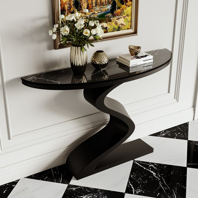 Curved hallway table discount