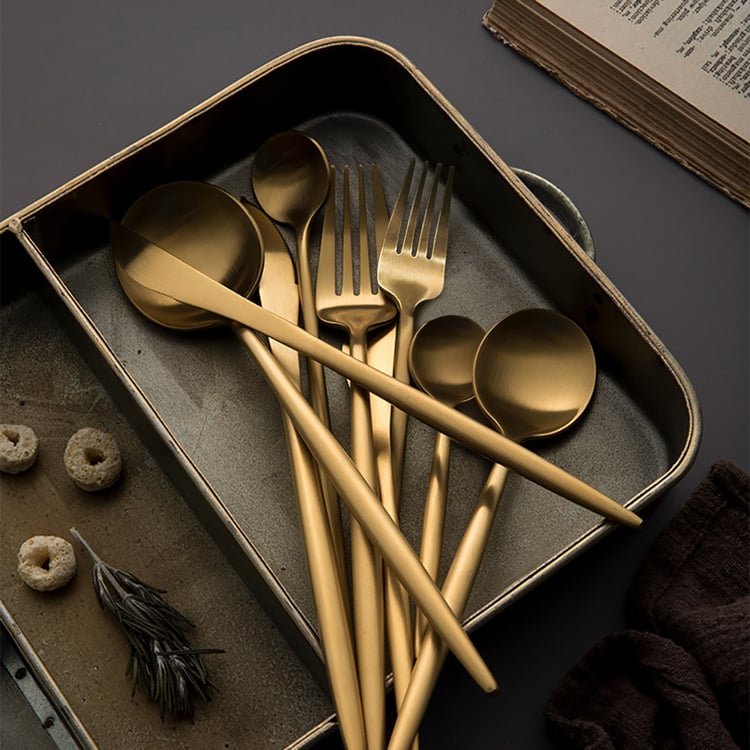 Lot De 4 Cuillères À Café En Acier Inoxydable De Qualité