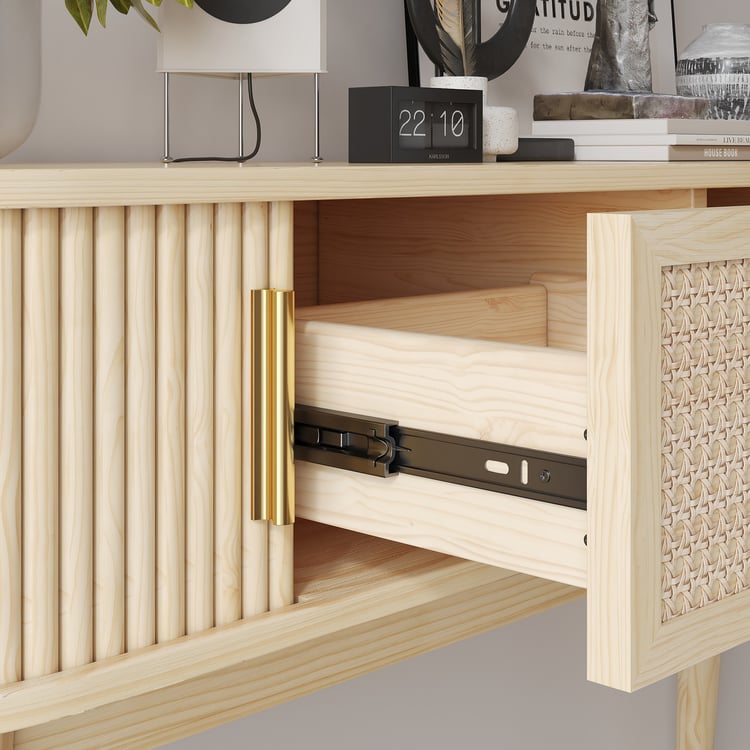Ample Storage Console Table Entryway Furniture in Natural (1200mm