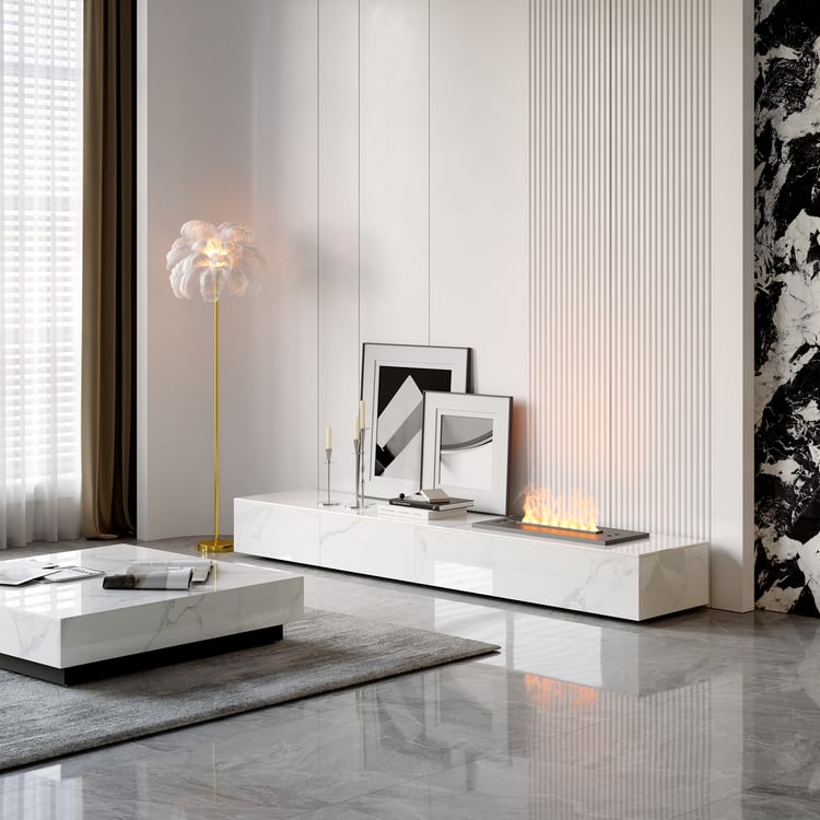 Sintered Stone Electric Fireplace Humidifier TV Stand & 1000mm