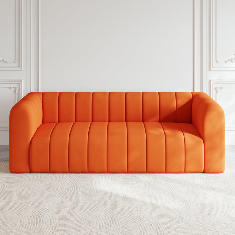 2230mm Modern Velvet Upholstered Sofa 3-Seater Sofa Luxury