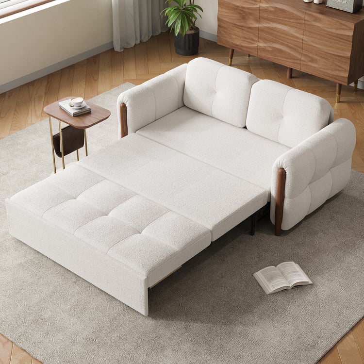 63-Zoll-Boucle-Faltschlafsofa — Queen-Size-Schlafcouch｜Homary DE