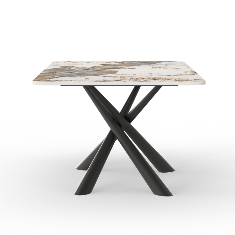 1600mm Modern Sintered Stone Top Rectangle Dining Table in Pandora