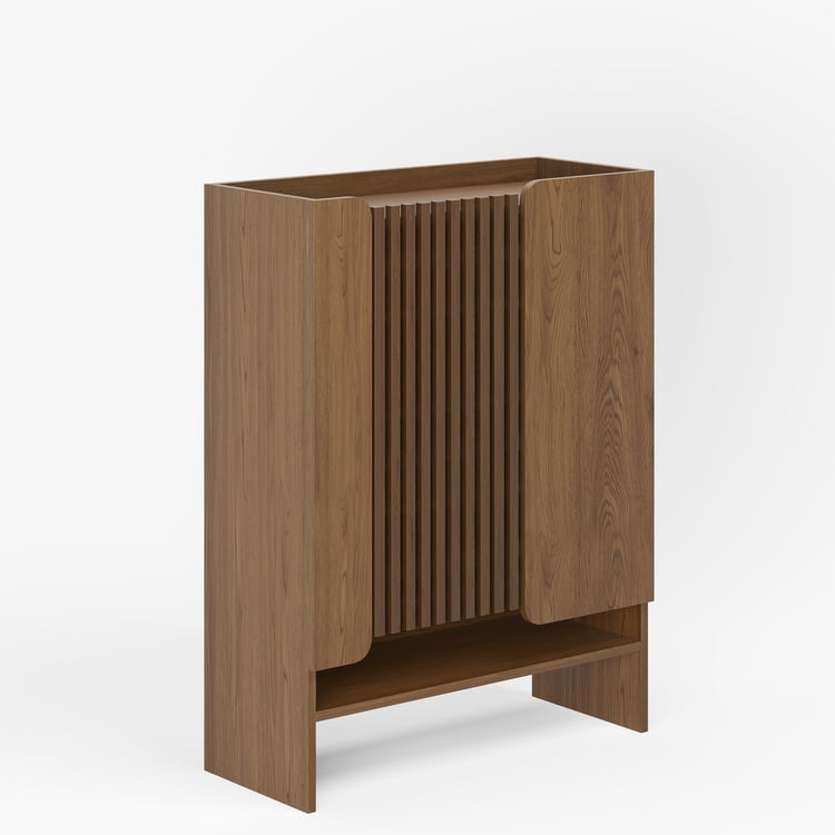 Armario Zapatero Home Source 2 Puertas (Madera Oscura) – 60x33x87cm Con Estantes
