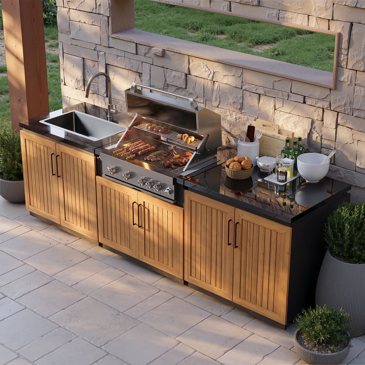 Outdoor Kitchen Center Island Cabinet