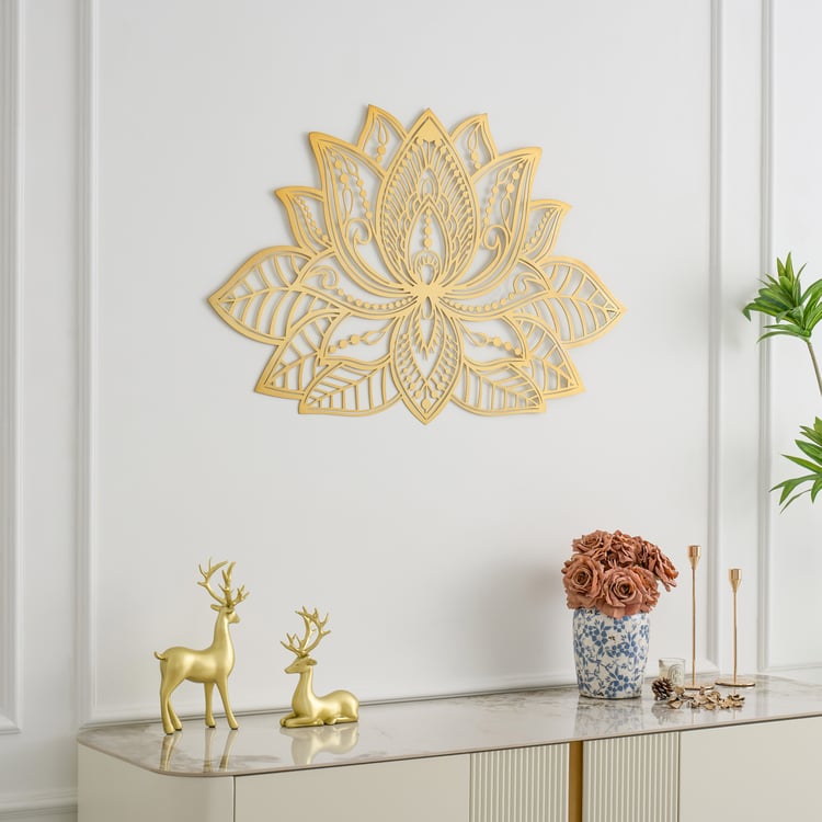 Modern Minimalist Wall Decor Home Decoration with 3D Mandala Metal 910 mm X 590 mm