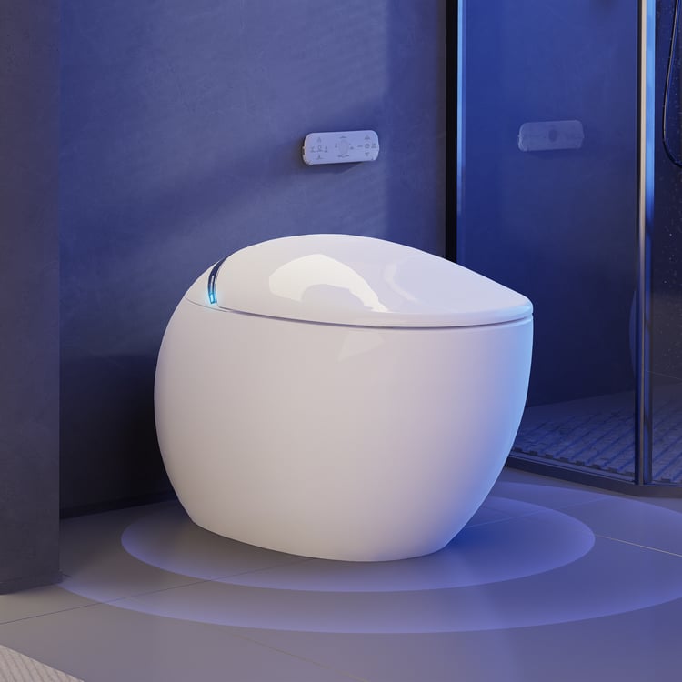 Oluxe G3 Ultra Egg-Shape Automatic Smart Bidet Toilet with Built-in Tank and Foam Shield