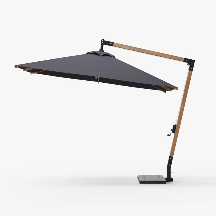 hofbrauhaus patio umbrella AKZ PLUS 13' Octagon Cantilever 8.1 oz UPF 30+ polyester canopy blocks over 97% of UV rays to protect skin and outdoor furniture Brewpub or Biergarten? Don't worry.