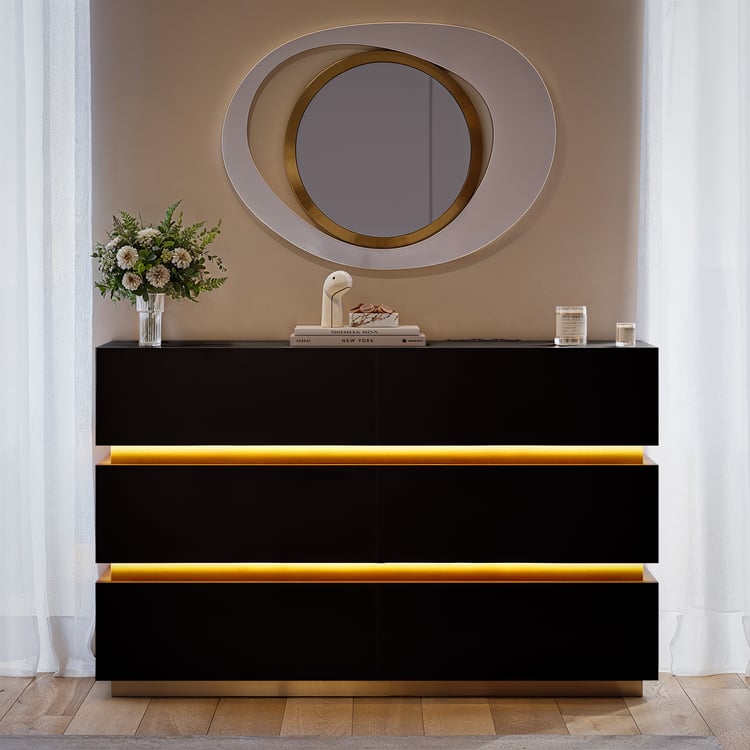 Lumio 47" LED 6-Drawer Dresser with Charging Station