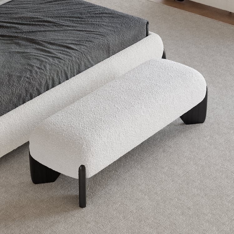 Curva Boucle Upholstered Bedroom Bench