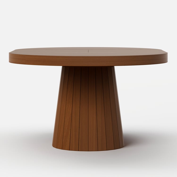 Japandi Walnut Extendable Walnut Dining Table for 6 | homary