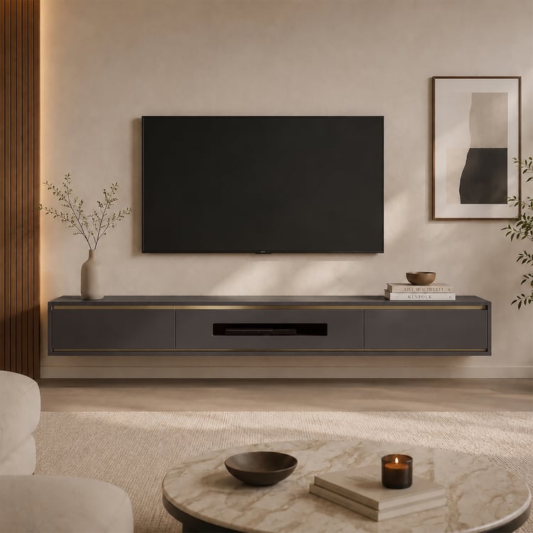 Postmodern Minimalist 1803 mm Floating TV Stand with 2 Drawers and Storage