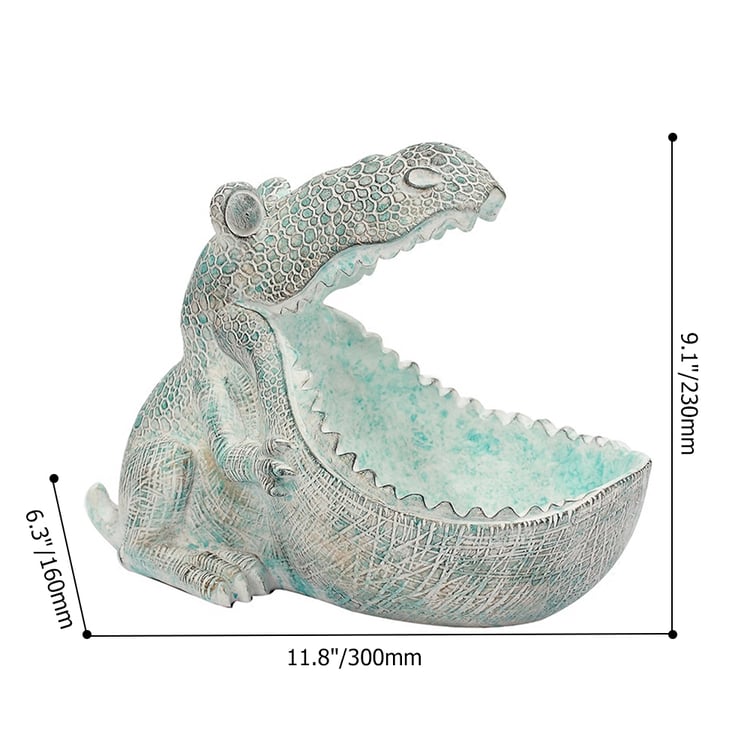 Creative Desk Storage Doos, Sieraden opslag Organizer Kom, Hars Standbeelden, Whale Figurine Sleutel Storage Houder Desktop Candy Dish Organizer voor Woondecoratie (Color : Green