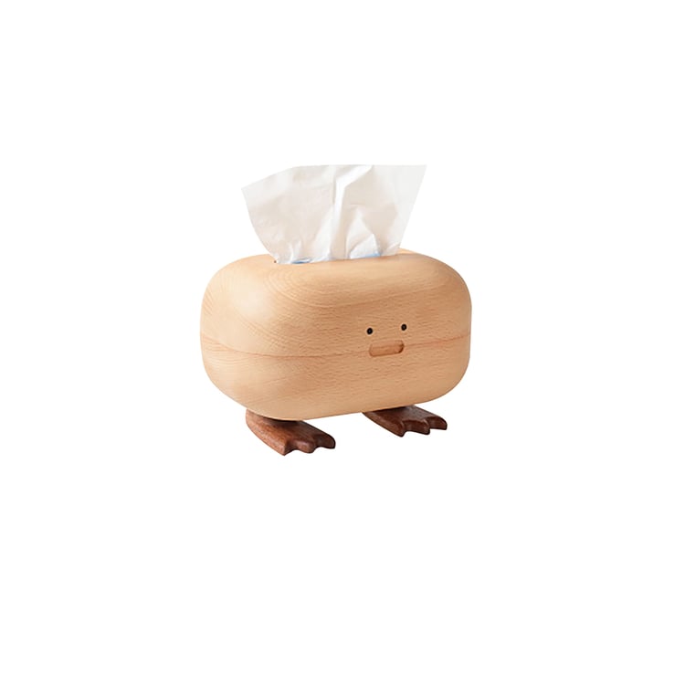 Cute Wooden Tissue Box with Decor Duck Legs｜Homary